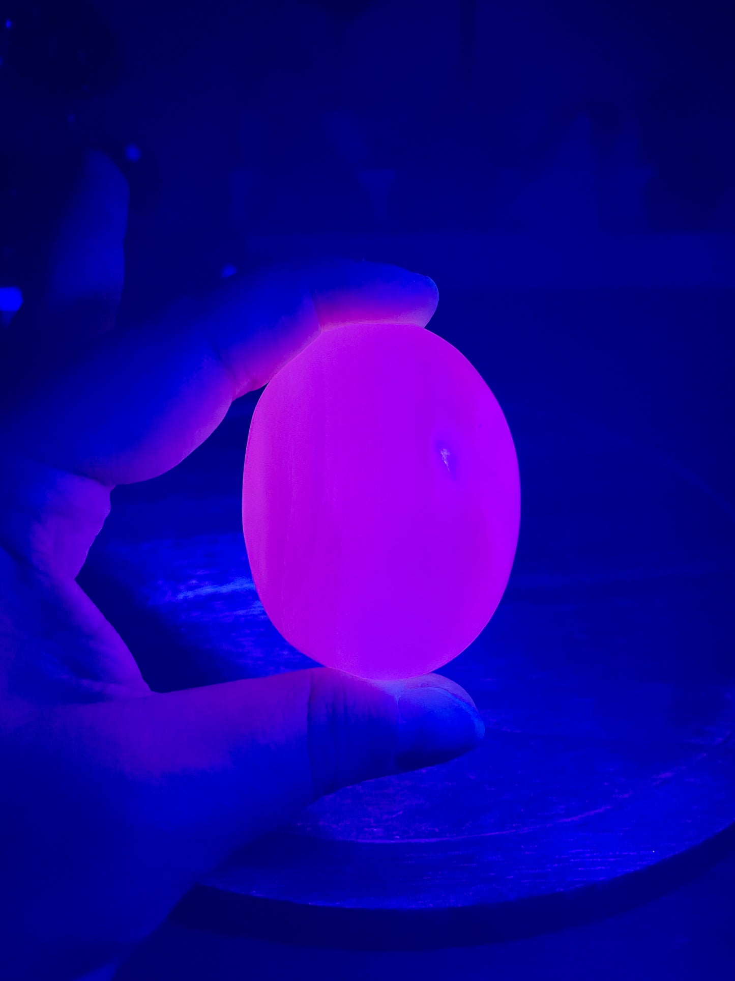 Pink Mangano Calcite Palm Stone