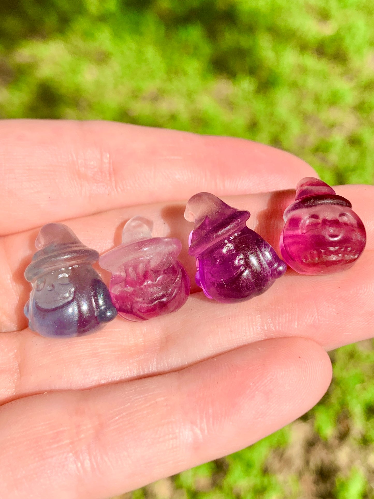 Mini Fluorite Pumpkin Carving