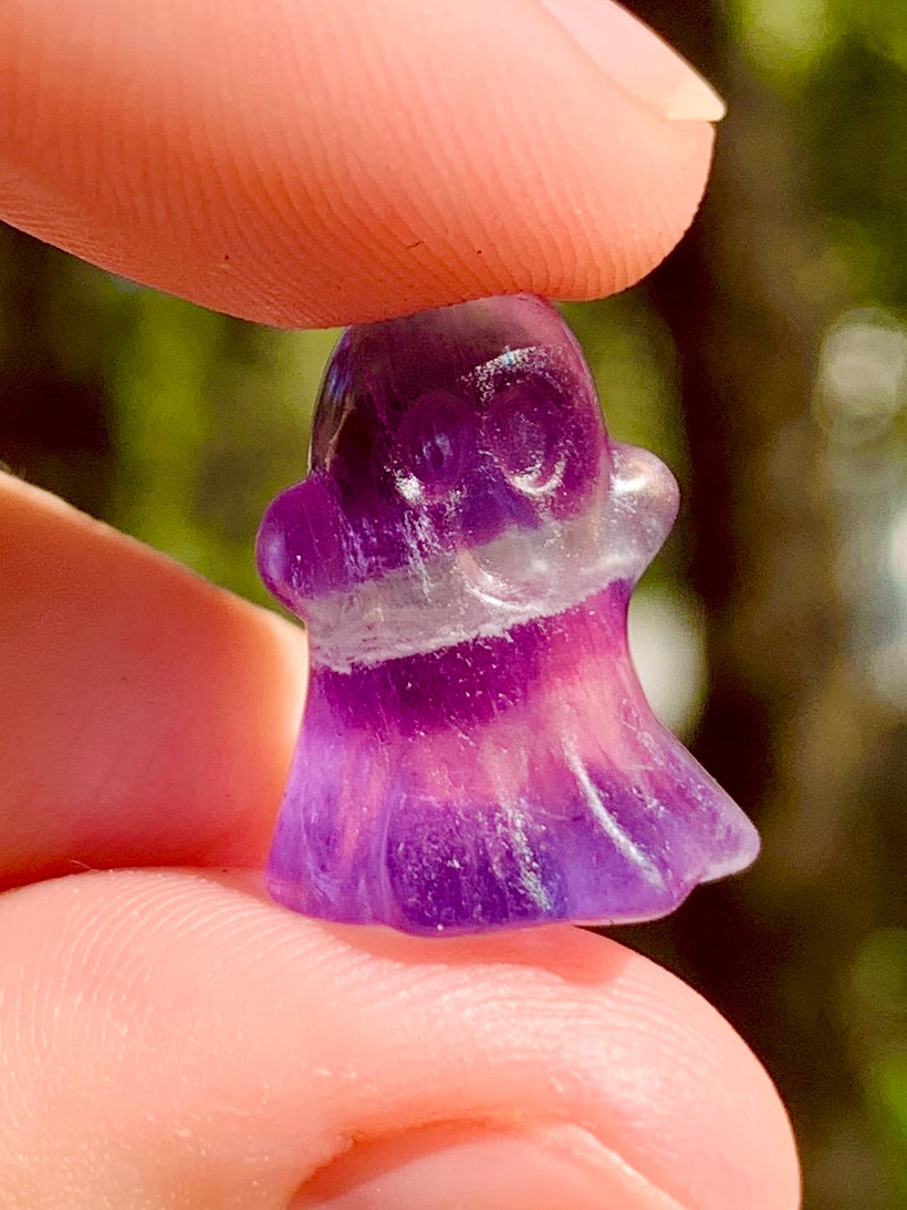 Mini Fluorite Ghost Carving