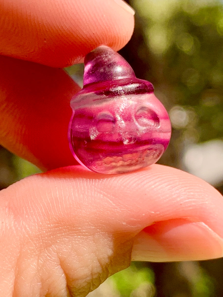 Mini Fluorite Pumpkin Carving