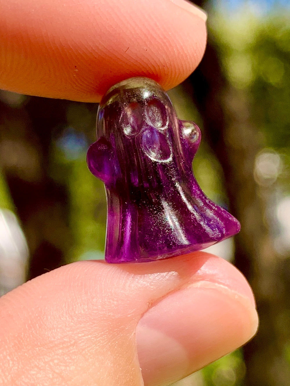 Mini Fluorite Ghost Carving